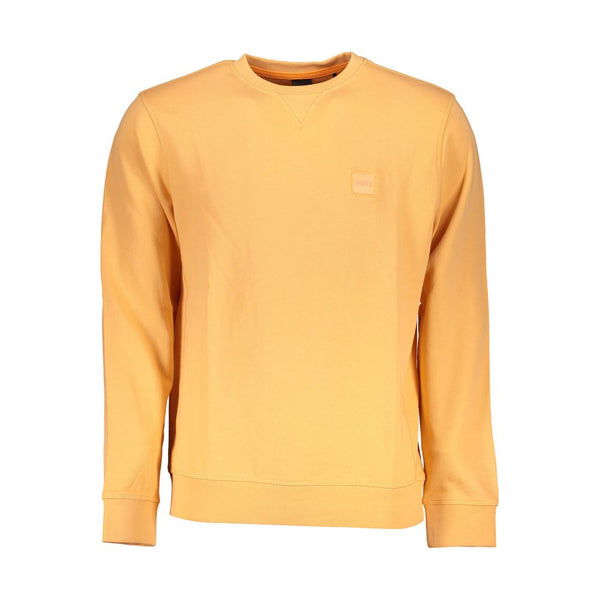 Orangefarbener Baumwollpullover