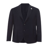 Elegante chaqueta de lardini de algodón azul