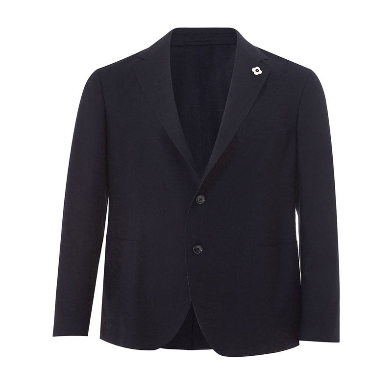 Elegante blaue Baumwoll -Lardini -Jacke