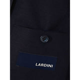 Elegante chaqueta de lardini de algodón azul