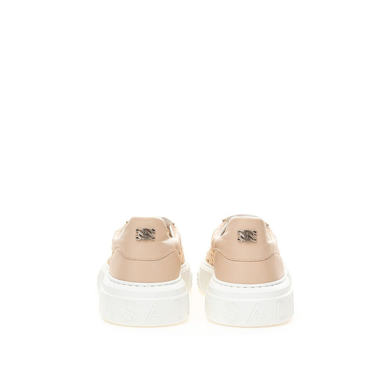 Zapatillas de cuero beige casadei chic