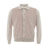 Elegant Gray Cotton Cardigan for Men