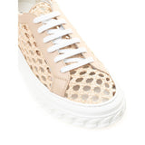 Zapatillas de cuero beige casadei chic