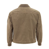 Beige Cotton Elegance Men's Jacket