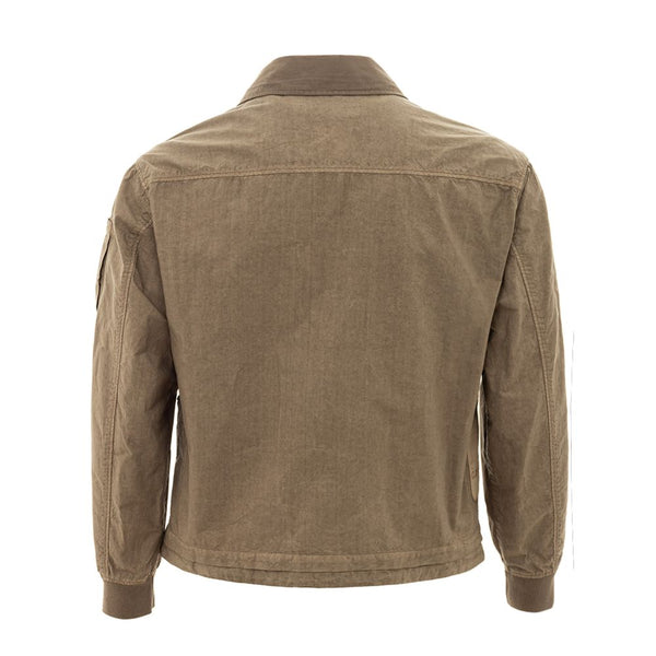 Giacca da uomo in cotone beige