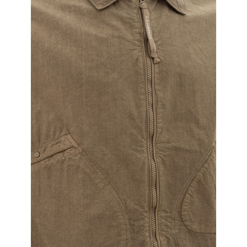 Chaqueta para hombres de elegancia beige algodón