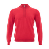 Elegant Crimson Wool T-Shirt for Men