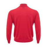 Elegant Crimson Wool T-Shirt for Men