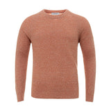 Orangefarbener Leinen-Rocal-Mischpullover