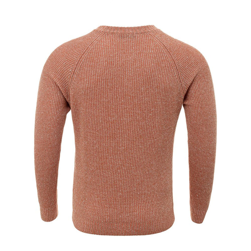 Maglione di miscela di lino-cotone arancione