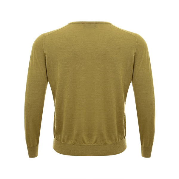 Elegante maglione di cashmere verde per uomini