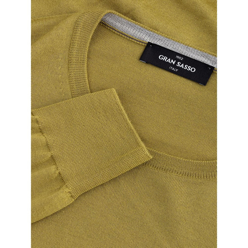 Eleganter grüner Kaschmirpullover für Männer