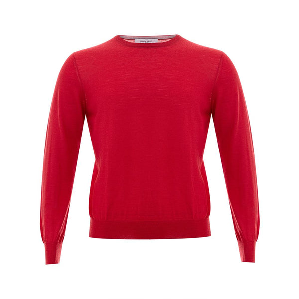 Elegant Red Wool Sweater for Men