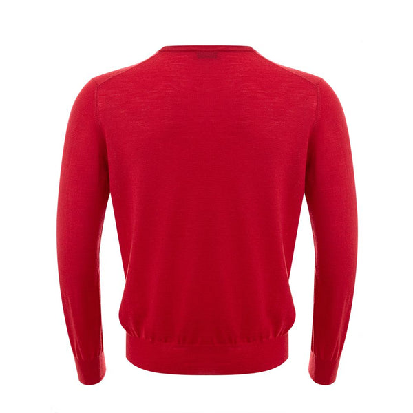 Eleganter roter Wollpullover für Männer