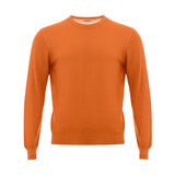 Orangefarbener Wollpullover