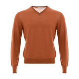 Chic Orange Woolen Sweater for Sophisticated Men