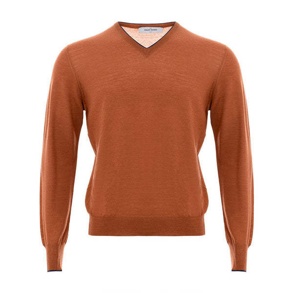 Maglione Chic Woolen arancione per uomini sofisticati