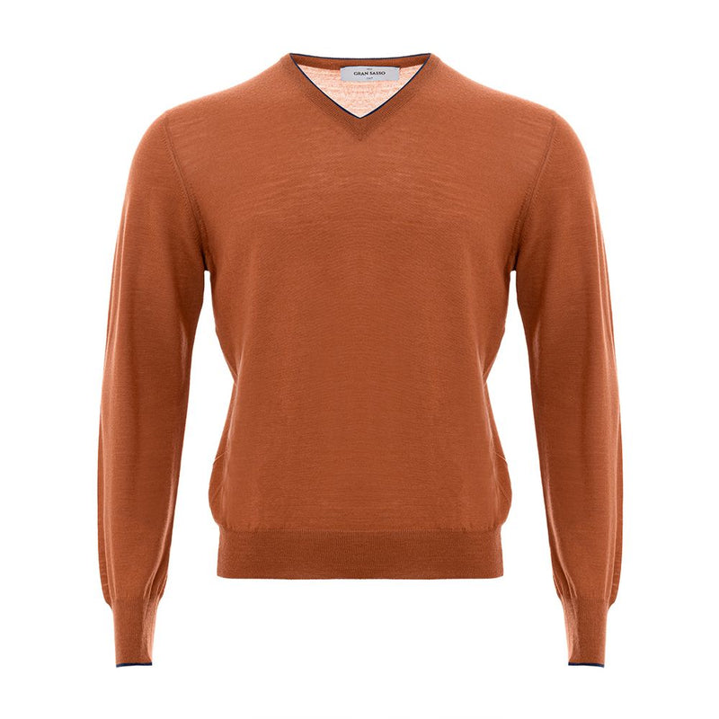 Pull en laine orange chic pour hommes sophistiqués