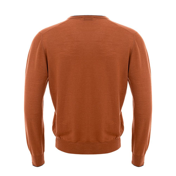 Chic Orange Woolen Sweater for Sophisticated Men