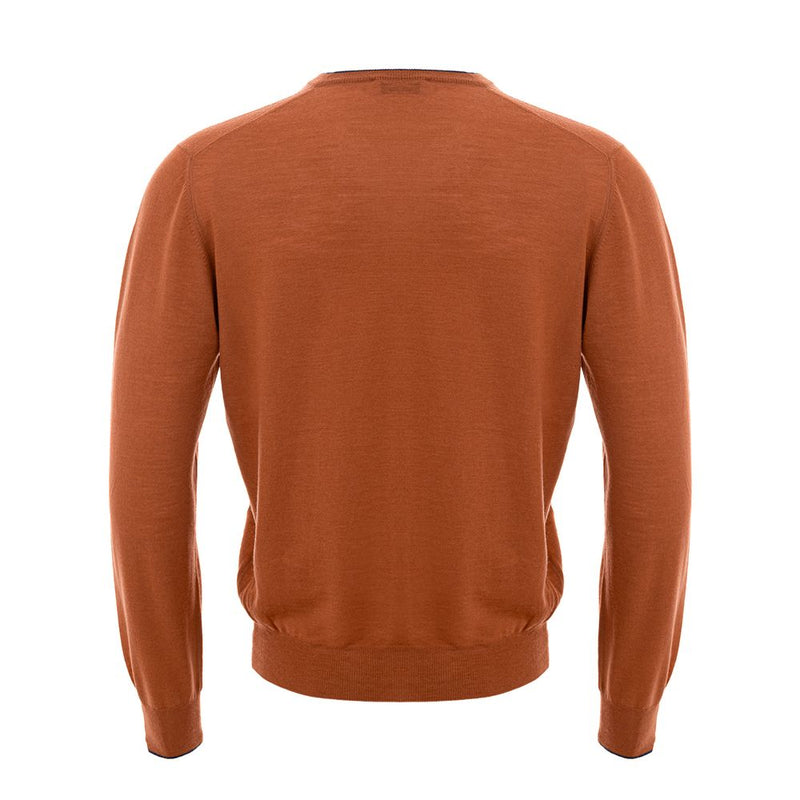 Chic Orange Wollpullover für hoch entwickelte Männer