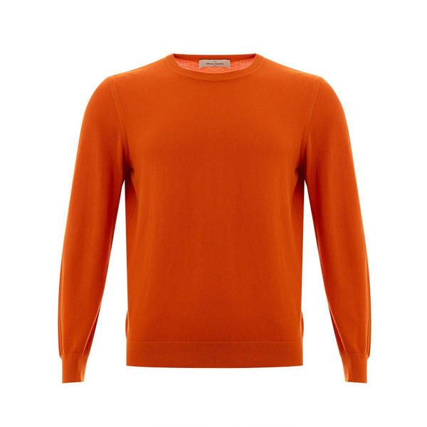 Pull en coton orange classique pour hommes élégants