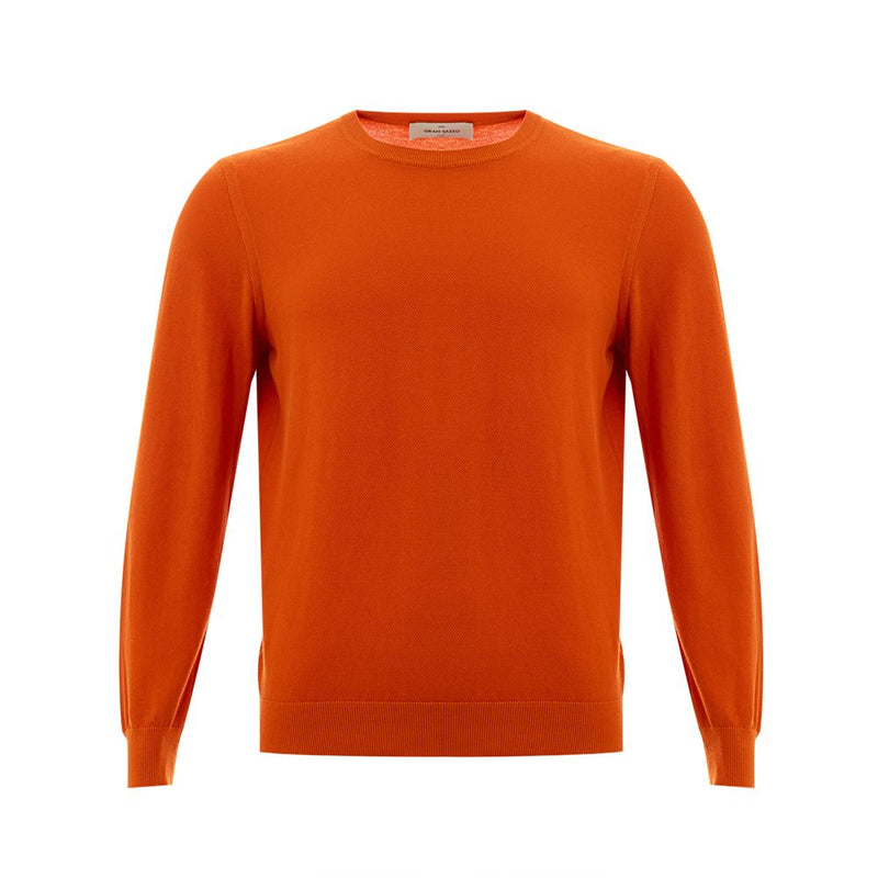 Klassischer orangefarbener Baumwollpullover für elegante Männer