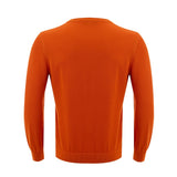 Pull en coton orange classique pour hommes élégants