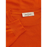 Klassischer orangefarbener Baumwollpullover für elegante Männer