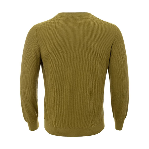 Eleganter grüner Baumwollpullover für Männer