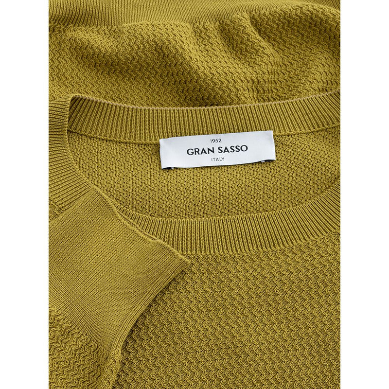 Elegant Green Cotton Sweater for Men