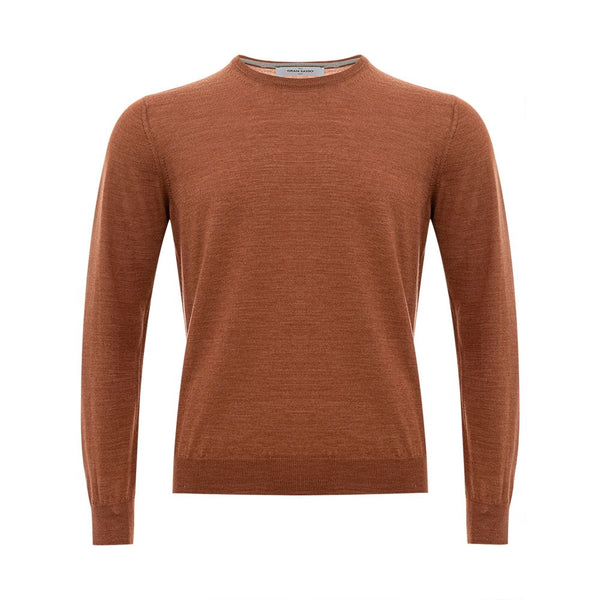 Pull marron élégant en laine pour les hommes