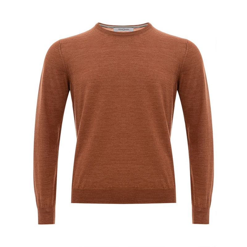 Pull marron élégant en laine pour les hommes