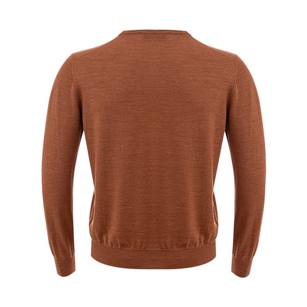 Pull marron élégant en laine pour les hommes