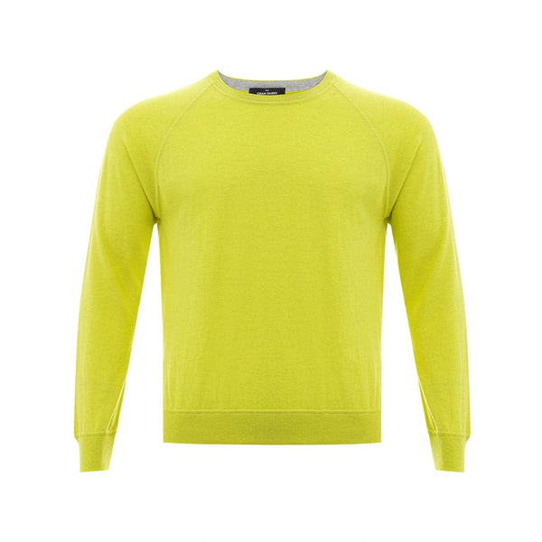 Pull en coton italien jaune ensoleillé