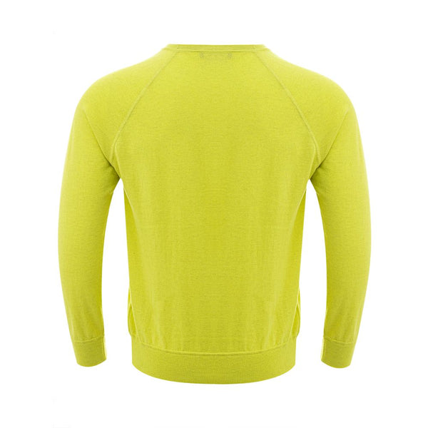 Maglione di cotone italiano giallo soleggiato