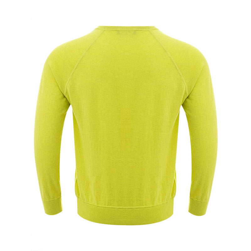 Sonniger gelber italienischer Baumwollpullover