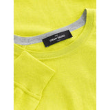 Maglione di cotone italiano giallo soleggiato