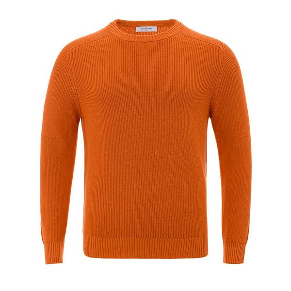 Italienischer Baumwollschick -orangefarbener Pullover