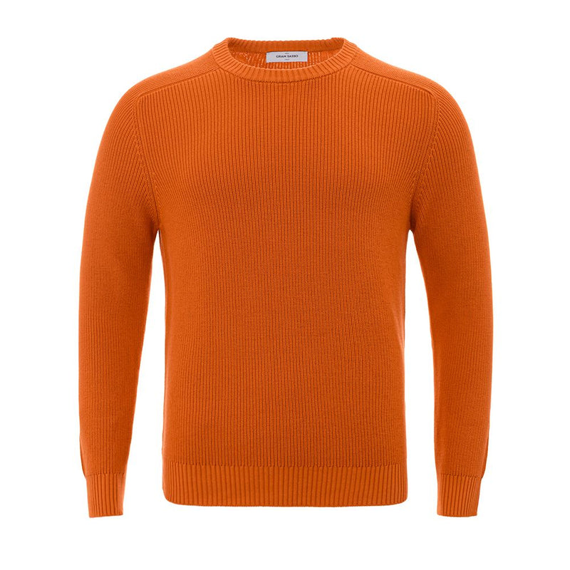 Pull orange chic en coton italien