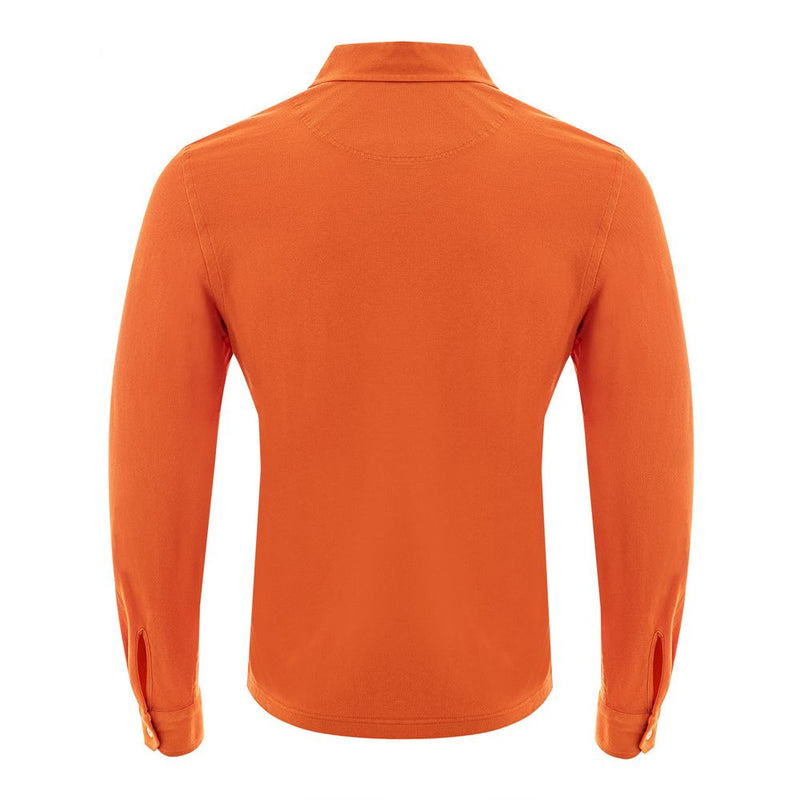 Polo en coton orange élégant pour hommes