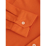 Elegante polo de algodón naranja para hombres