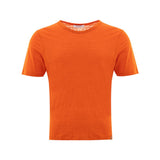 Elegantes Leinen-T-Shirt in lebendiger Orange