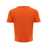 Elegant Linen T-Shirt in Vibrant Orange