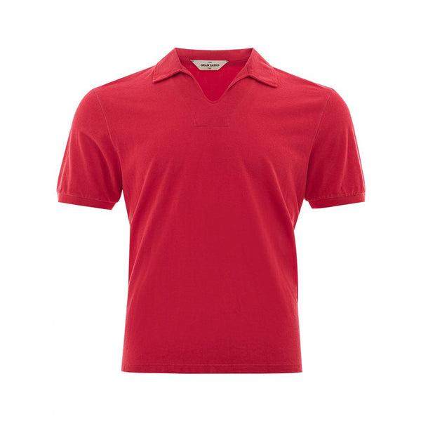 Élégant polo en soie fuchsia pour hommes