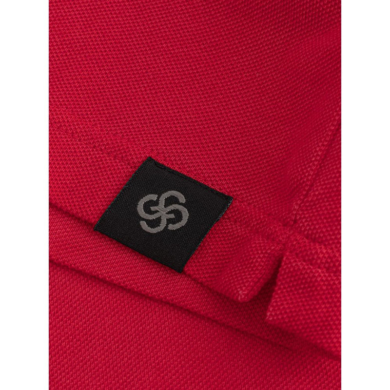 Élégant polo en soie fuchsia pour hommes