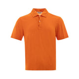 Elegante camisa de lino naranja