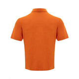 Elegante camisa de lino naranja