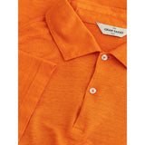 Elegante camisa de lino naranja