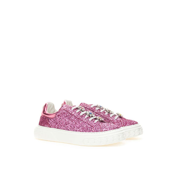 Fuchsia Leder -Sneaker