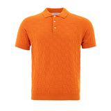 Polo en coton orange chic pour le gentleman moderne